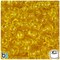 BeadTin Dark Yellow Transparent 9mm Barrel Plastic Pony Beads (500pcs)